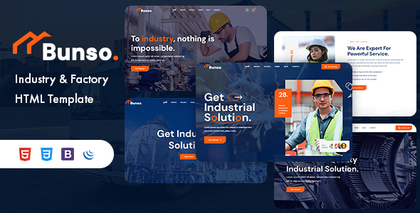 Bunso - Industry & Factory HTML5 Template