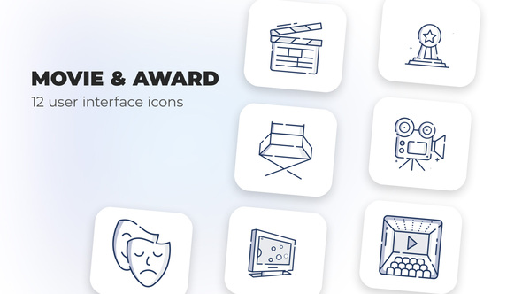 Movie & Award- user interface icons alt