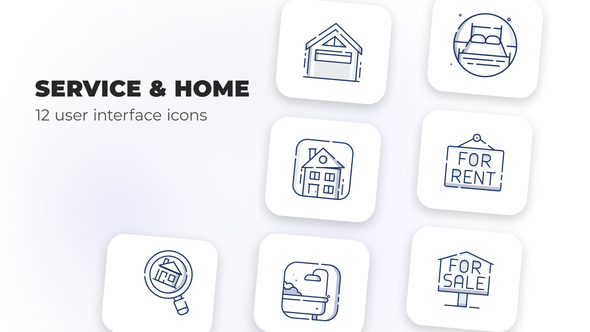 Service & Home- user interface icons alt