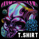 Skullwave in Space part 4 T-Shirt Design Template - GraphicRiver Item for Sale