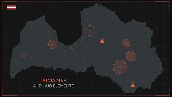Latvia Map and HUD Elements