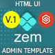 Zem - Glass Admin Dashboard HTML Template - ThemeForest Item for Sale