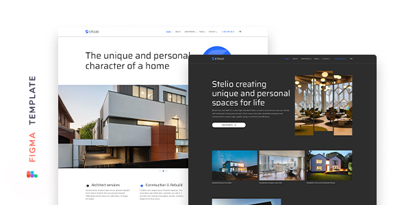 Stelio – Construction Company Template for Figma