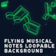 3D Outline Randomly Flying Musical Notes Loopable Background - VideoHive Item for Sale