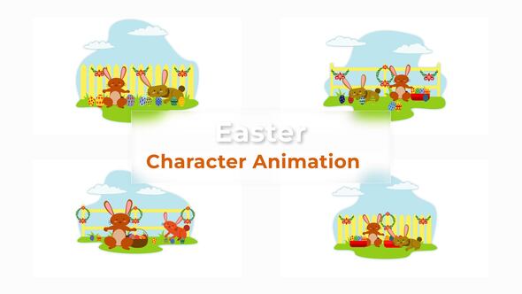 Premiere Pro Easter Character Animation Scene Pack