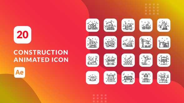 Construction Animated Icons | After Effects alt