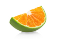green orange tangerine slice on white background - PhotoDune Item for Sale