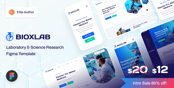 Bioxlab - Laboratory & Science Research Figma Template