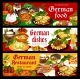 German Cuisine Banners Food Dishes Meals Menu - GraphicRiver Item for Sale