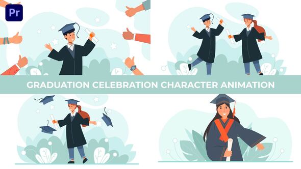 Graduation Degree Celebration  Character Animation Scene