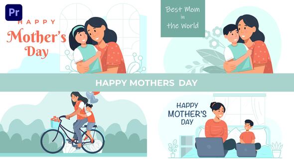 Happy Mothers Day Character Animation Scene
