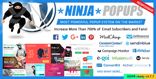 Complemento emergente para WordPress - Ninja Popups
