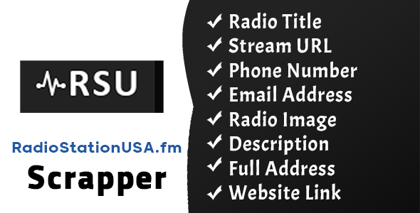 RadioStationUSA.fm Scraper : Radio Stations Extraction