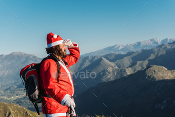 gifts in remote places of mountain. christmas and holidays concept.