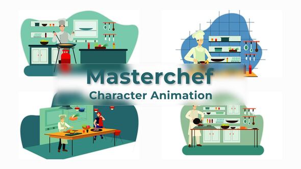 Premiere Pro Masterchef Character Animation Scene