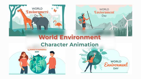 World Environment Day Character Animation Scene