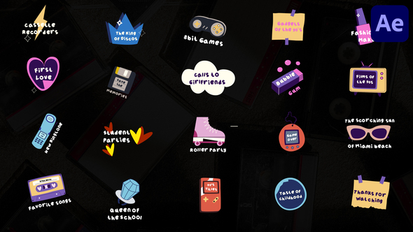 90s titles for After Effects alt