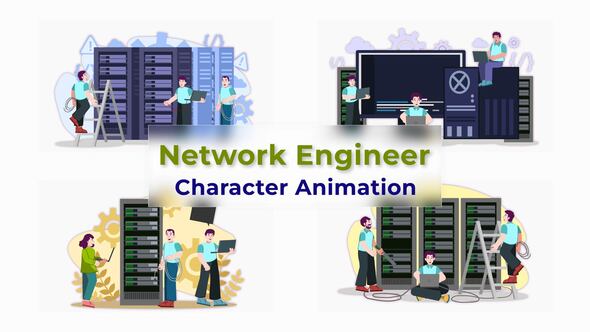Network Engineer Character Animation Scene Pack