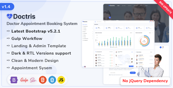 Doctris - Doctor Appointment Booking System & Bootstrap 5 Admin Dashboard Template