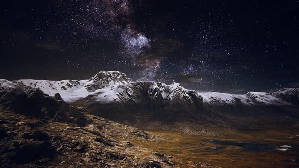 Himalaya Mountain with Star in Night Time alt
