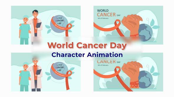 World Cancer Day Character Animation Scene Pack