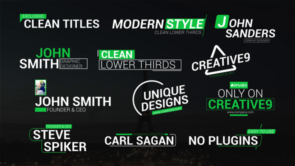 Clean Lower Third Titles alt