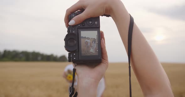 Young Parents With A Baby At A Photo Shoot