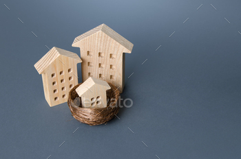 ting metaphor. Investing in real estate. Construction industry, development. Design project. Realtor services. Mortgage. Affordable social housing
