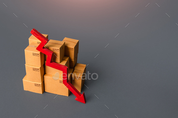 p in trade and transportation industry. Fall of the national economy, trade balance. Industrial production decline. Import export. Taxes and duties.