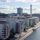 Stockholm, Sweden. Aerial Drone summer view of a beautiful boardwalk, canal and bay - VideoHive Item for Sale
