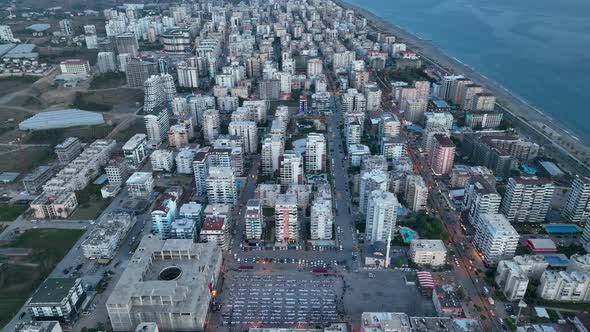 Mahmutlar Aerial view 4 K Turkey Alanya