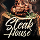 Steak House Table Tent - GraphicRiver Item for Sale