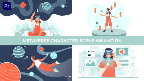 3D Metaverse Character Animation Scene