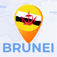 Brunei Map - Brunei Darussalam Travel Map - VideoHive Item for Sale