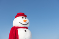 Funny snowman in stylish red hat - PhotoDune Item for Sale