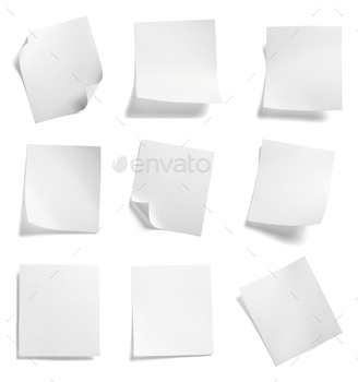 paper message note reminder blank background office business white empty page label tag