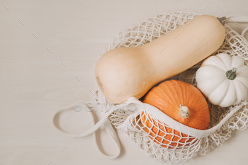 on table. Autumn pumpkin thanksgiving background