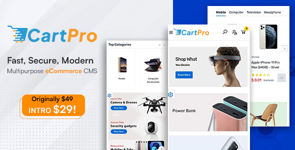 CartPro eCommerce - Multipurpose laravel eCommerce CMS
