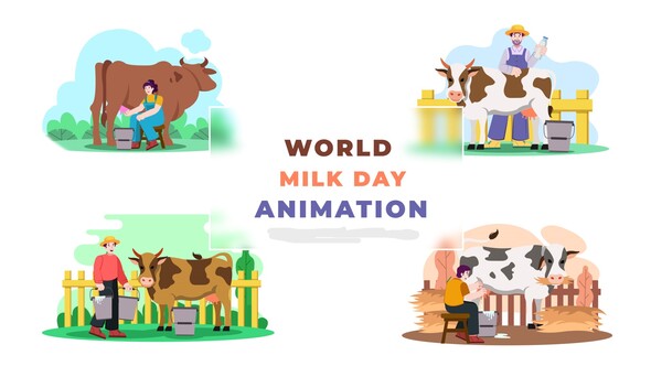 World Milk Day Character Animation Scene