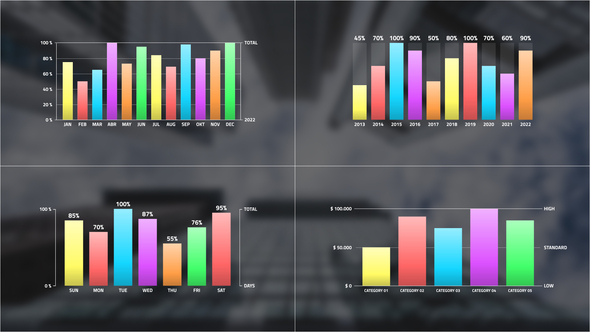 Vertical Bar Infographic | Premiere Pro