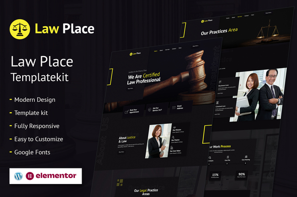 Law Place - Legal and Law Firm Elementor Template Kit