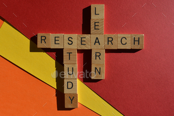 etters in crossword form isolated on bright and colourful background