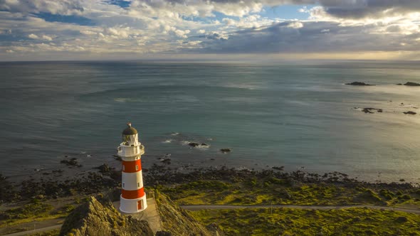 Cape Palliser lighthouse timelapse