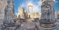 Panorama of Temple of Apollo in ancient city of Didim under the blue cloudy sky - PhotoDune Item for Sale