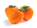 Three ripe juicy sweet persimmons isolated on white - PhotoDune Item for Sale