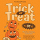 Retro Halloween Trick or Treat Event Flyer - GraphicRiver Item for Sale