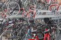 Downtown urban parking lot for bikes in Copenhague. Transport - PhotoDune Item for Sale