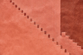 Geometric detail building design. The red wall, La manzanera. Calpe - PhotoDune Item for Sale
