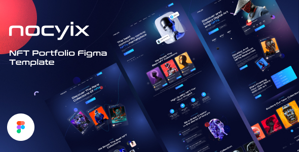 Nocyix - NFT Portfolio and Landing Page Figma Template