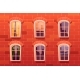 Classic Arched Windows on Red Brick Wall - GraphicRiver Item for Sale